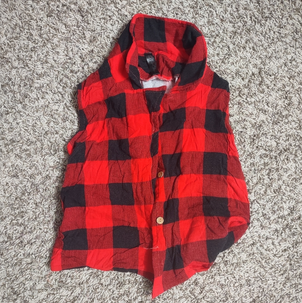 cropped plaid top